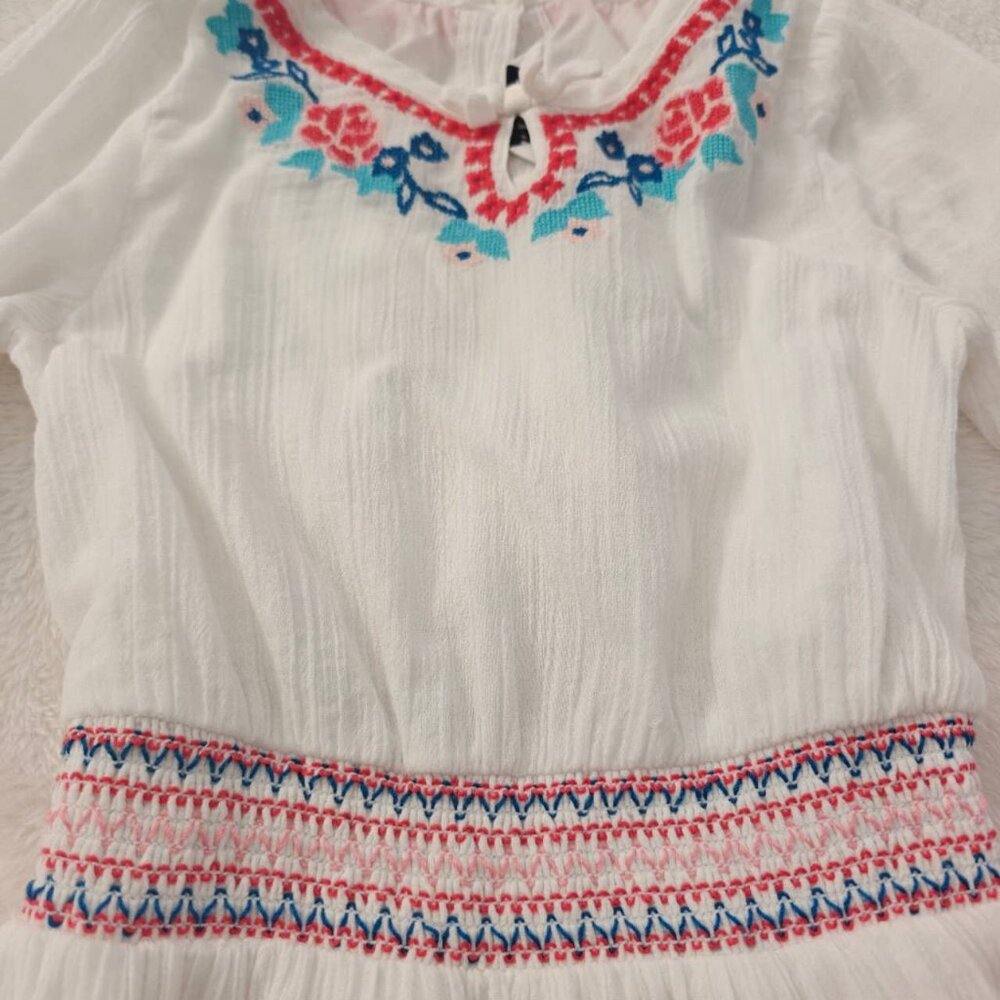 NWOT Janie & Jack Girl's Cotton Embroidered Smocked Dress - Picture 4 of 4